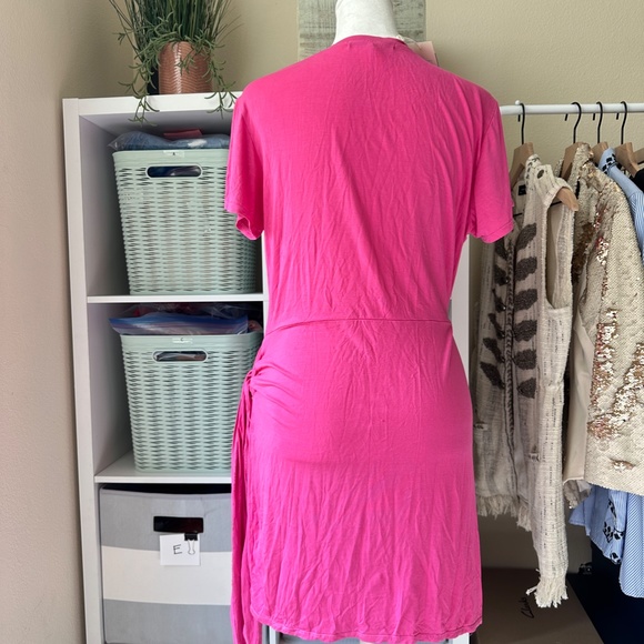 Shore Brand  |  Palermo Faux Wrap Dress Fandango Pink Size Medium NWT   SOLD OUT - Picture 9 of 15